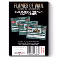 Blitzkrieg French Unit Cards (x41) - Limited Edition - FW281FU