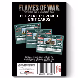 Blitzkrieg French Unit Cards (x41) - Limited Edition - FW281FU