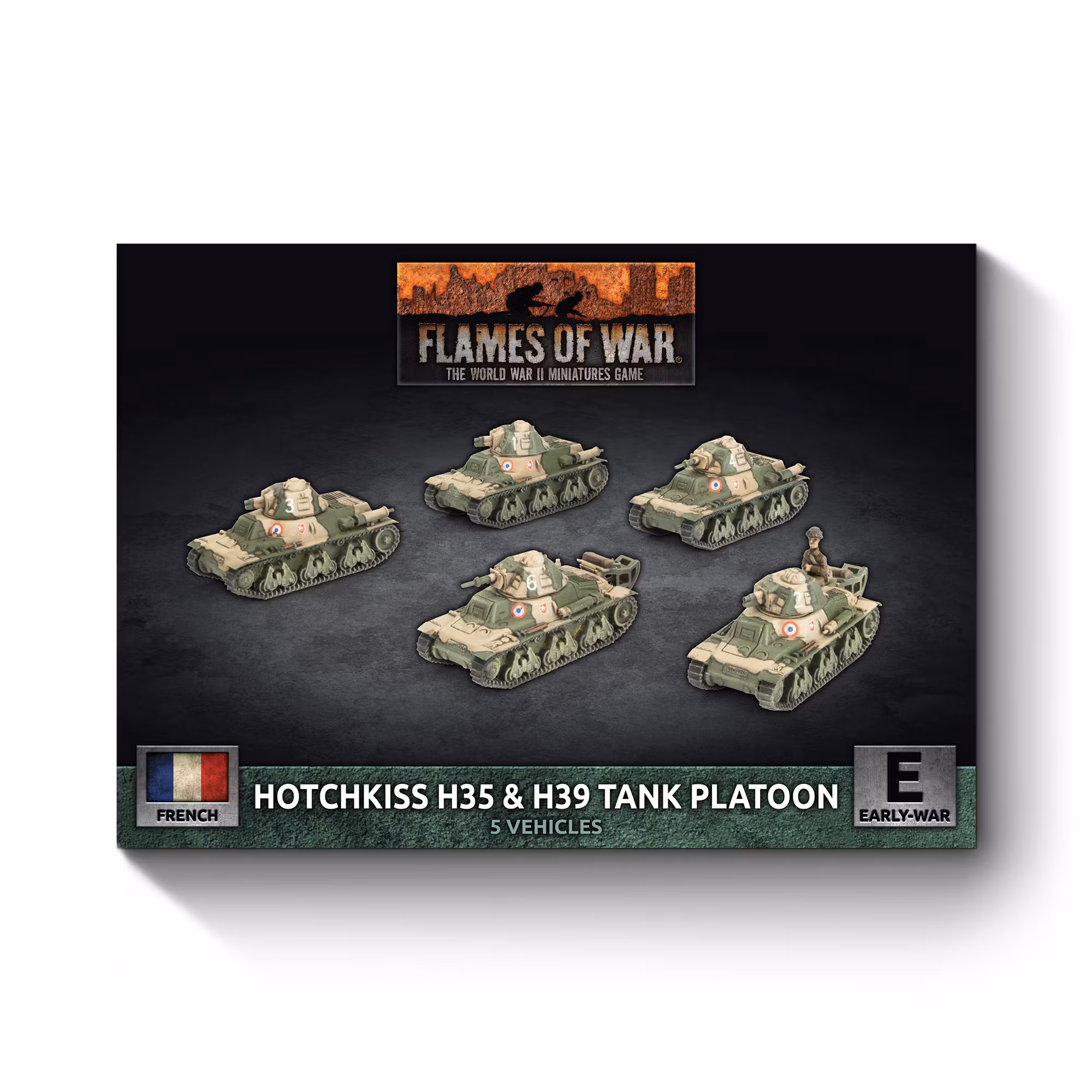 H35 / H39 Hotchkiss Tank Platoon (x5 Plastic) - FRX09