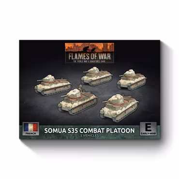 S-35 Somua Tank Platoon (x5 Plastic) - FRX10