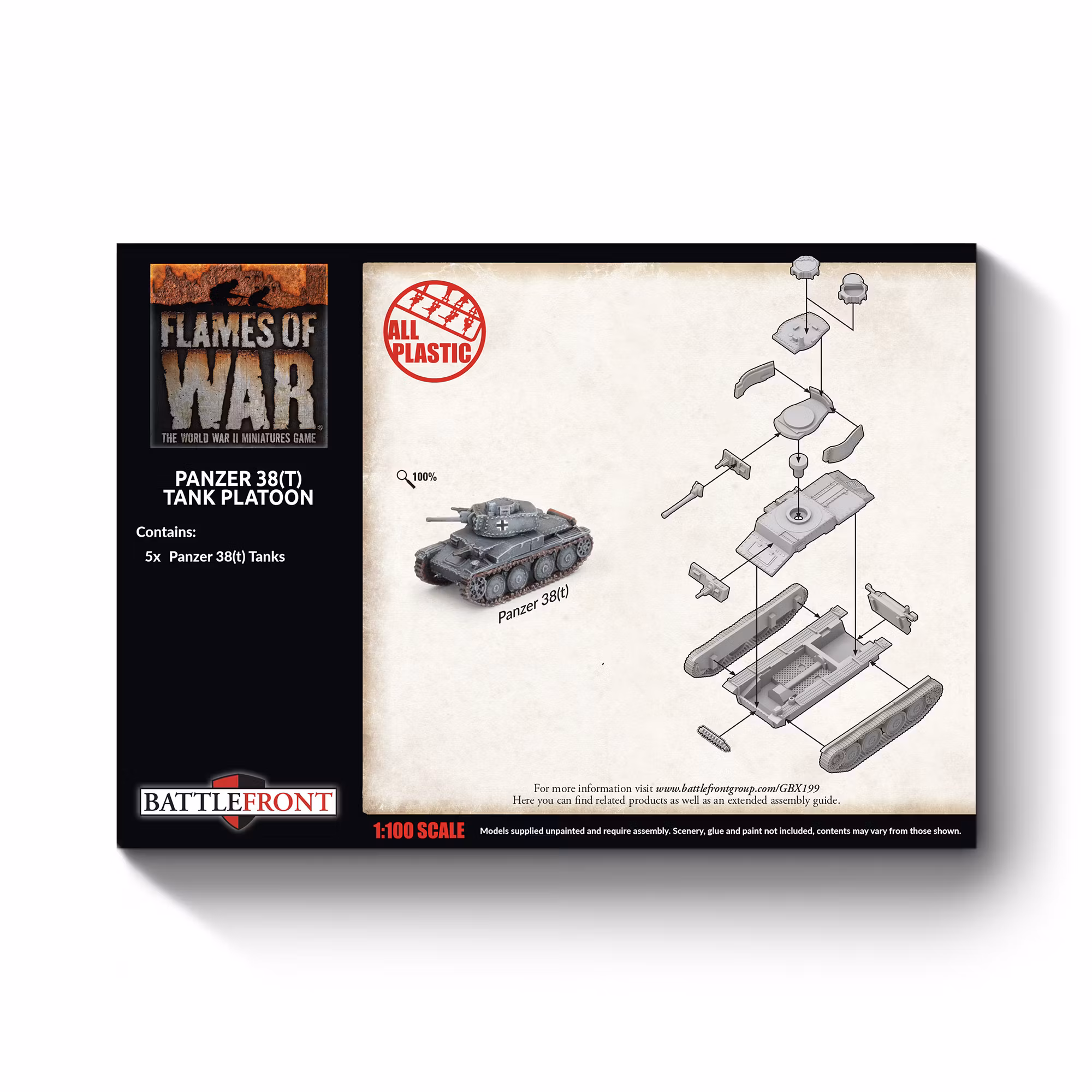 Panzer 38(t) Platoon (x5 Plastic) - GBX200