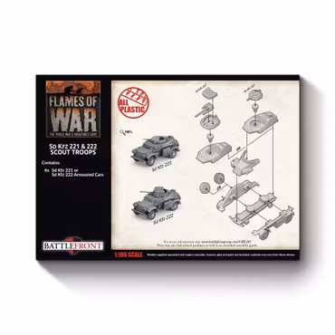 Sd Kfz 222 / 221 Scout Troop (x4 Plastic) - GBX201