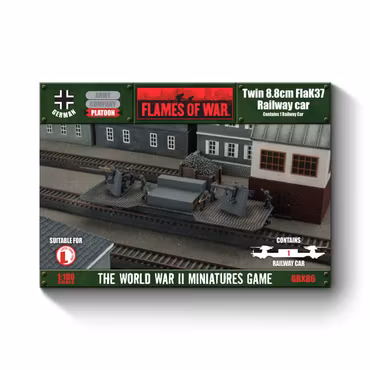 Twin 8.8cm FlaK Railway car - GBX86