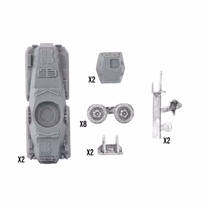 Sd Kfz 231 (8-rad) Heavy Scout Troop (x2) - GE339