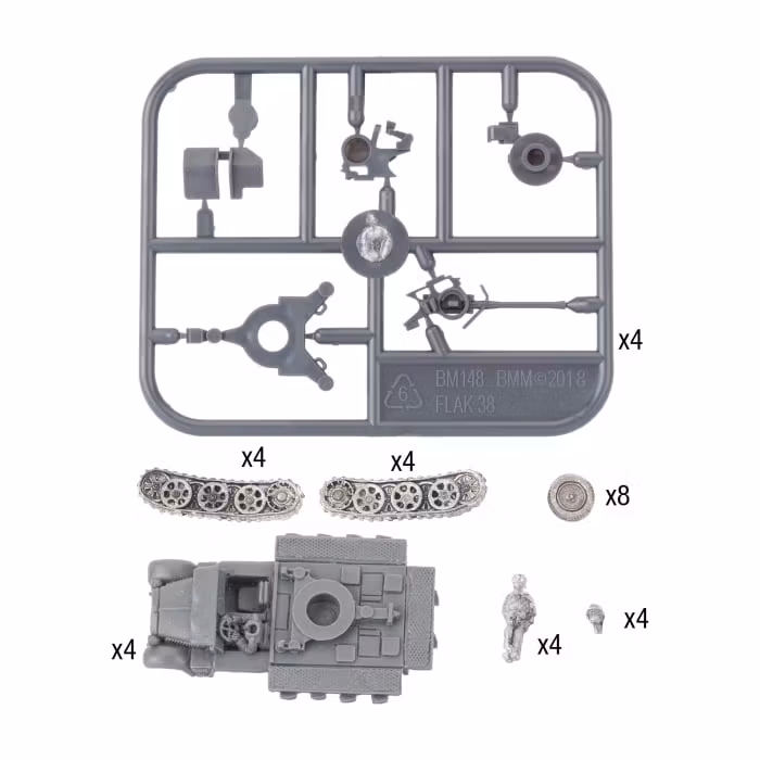 Sd Kfz 10/4 (2cm) Light AA Platoon (x4) - GBX211