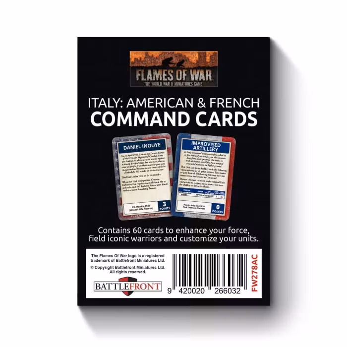 Liberation Of Italy: American And French Command Card Pack - FW278AC