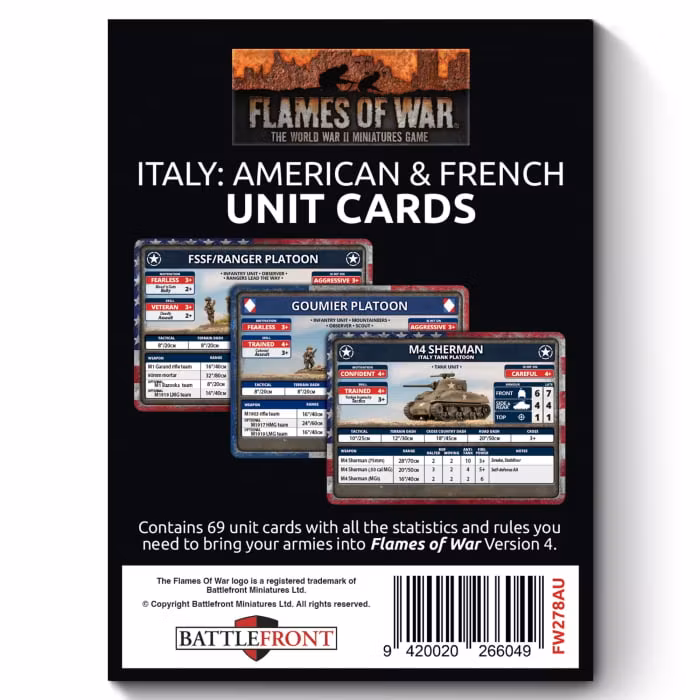 Liberation Of Italy: American And French Unit Card Pack - FW278AU