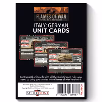 German Unit Card Pack (89 cards)- FW278GU