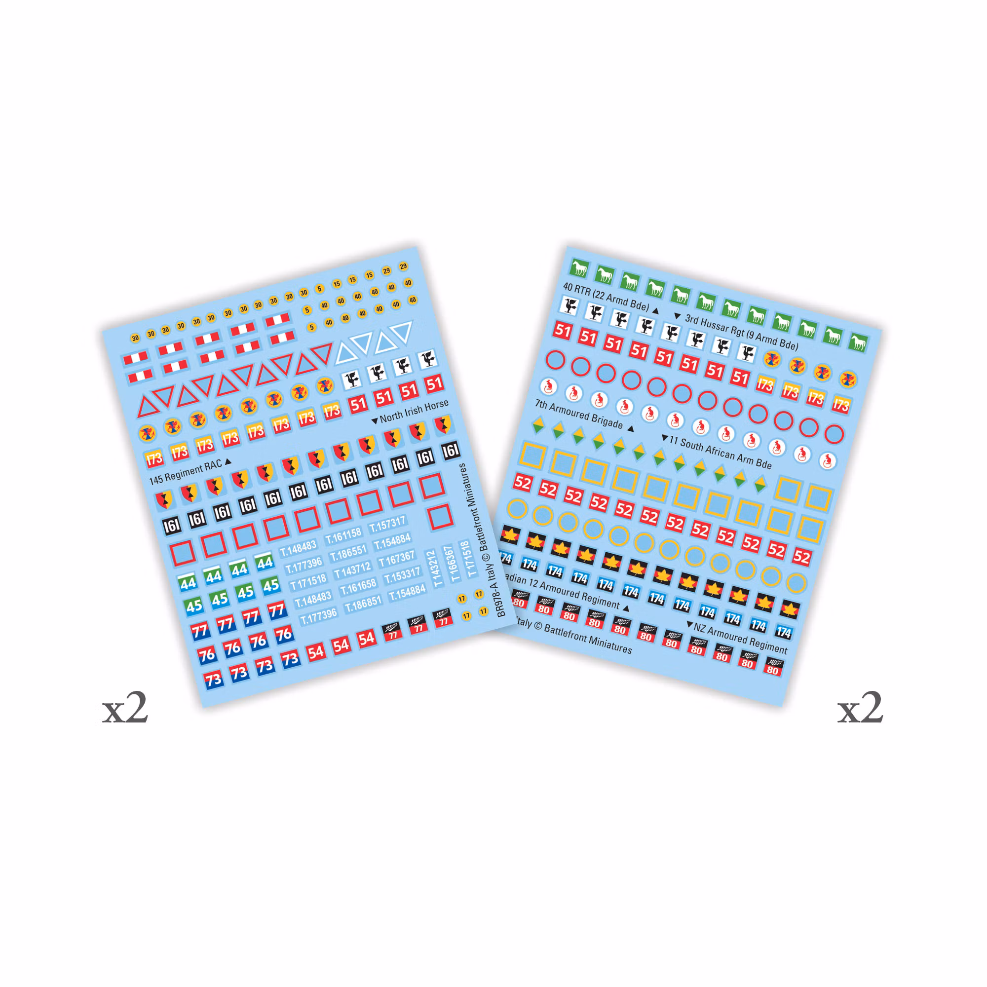 The British Italy decal sets - BB948