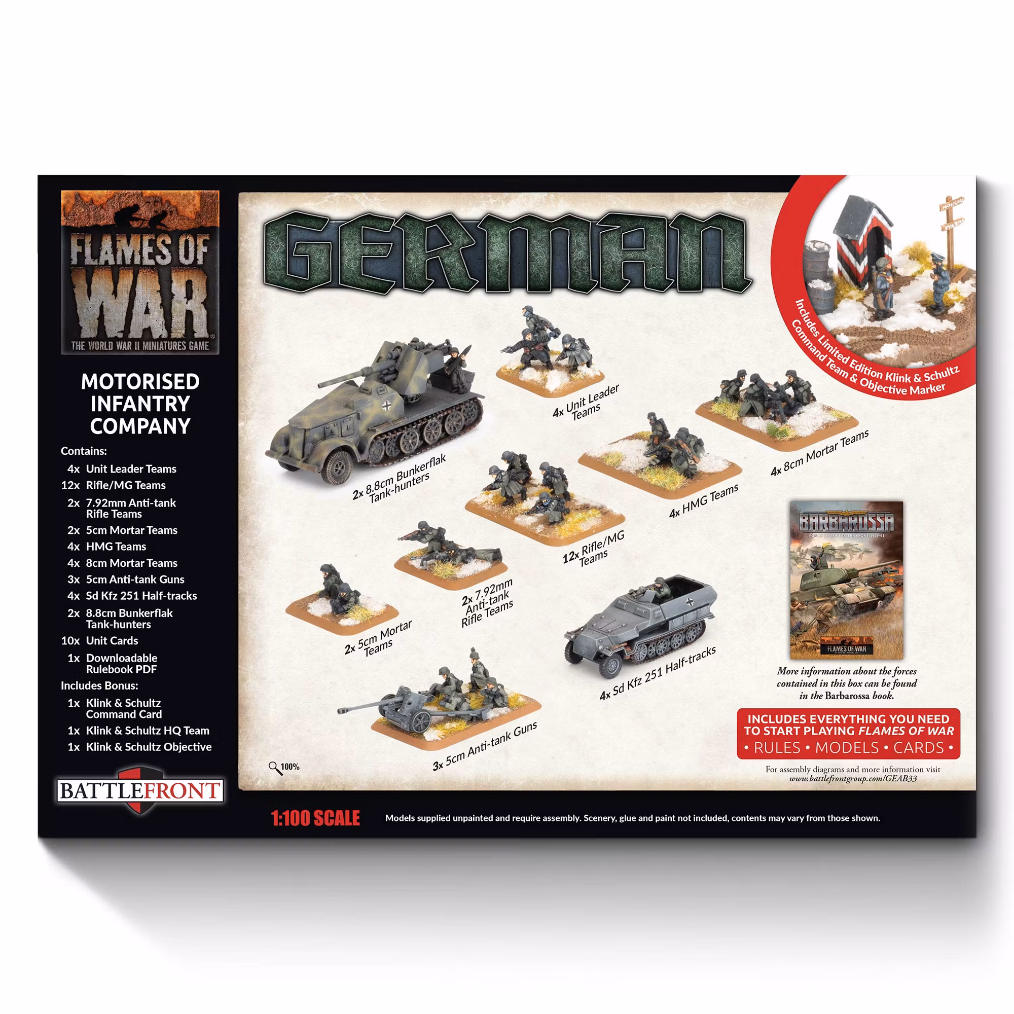 Kampfgruppe klink -Motorised Infantry Company Limited Edition Army Deal - GEAB33