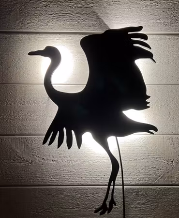 Vägglampa Dansande Trana