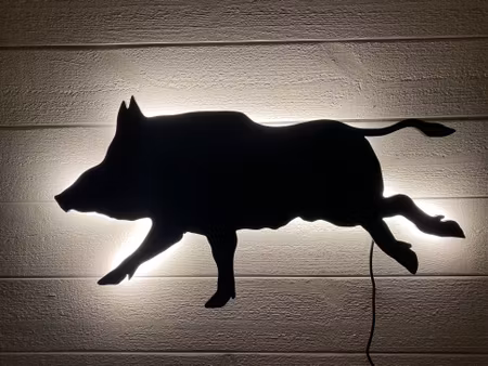 Vägglampa Vildsvin