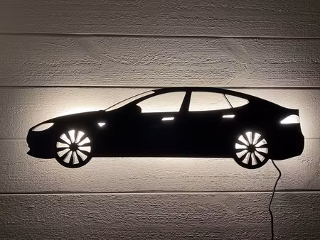 Vägglampa Bil TESLA modell S