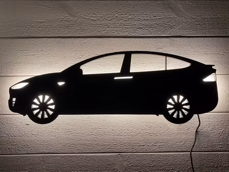 Kopia Vägglampa Bil TESLA modell X