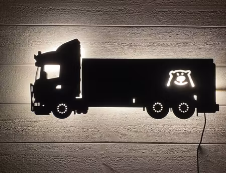 Vägglampa Lastbil med tank