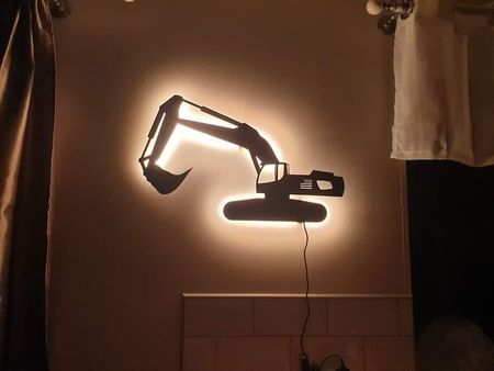 Vägglampa Grävskopa