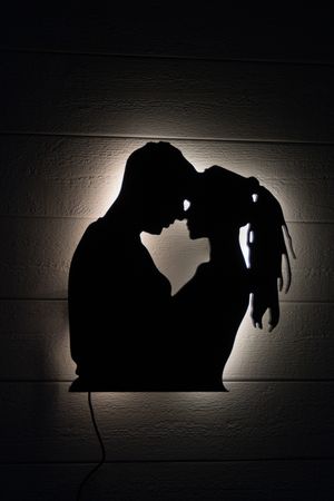 Vägglampa Kärlek - par (överkropp)