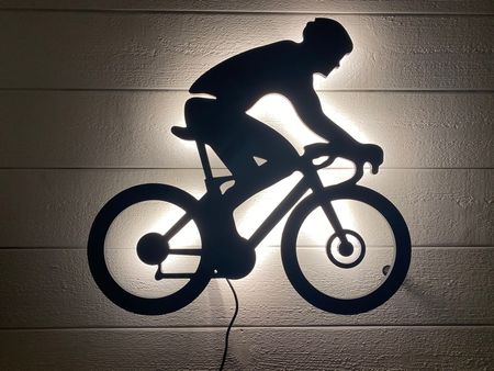 Vägglampa Cyklist