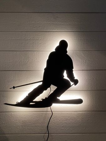 Vägglampa Slalomåkare