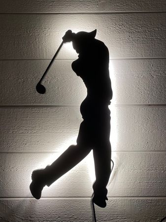 Vägglampa Golfspelare herr