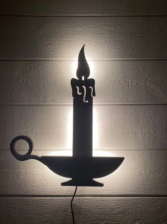 Vägglampa Levande ljus