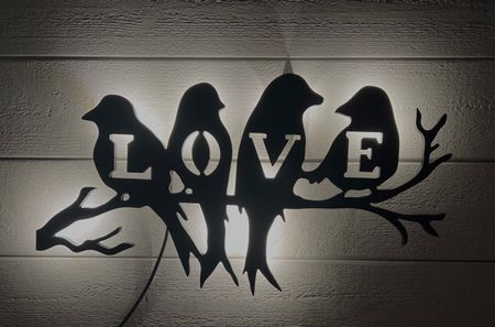 Vägglampa LOVE BIRDS