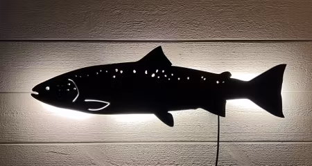 Vägglampa Fisk - LAX
