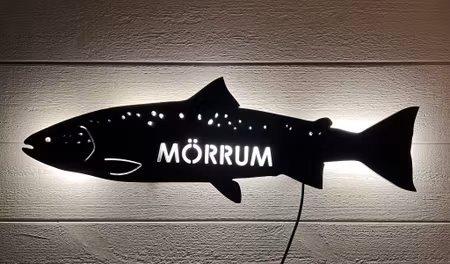 Vägglampa Fisk - LAX med valfri text