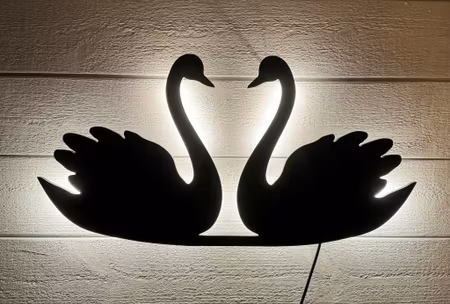 Vägglampa 2 st Svanar