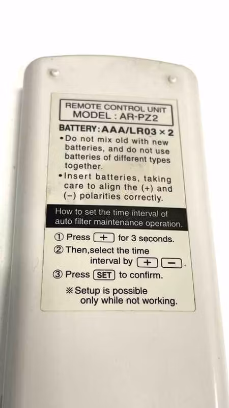 Fujitsu Remote Control Part no. AR-PZ2