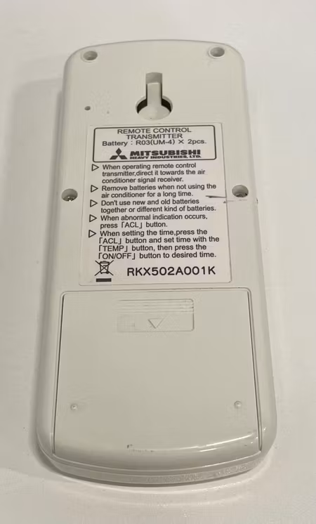 Fjärrkontroll till Mitsubishi Heavy (RKX502A001K)