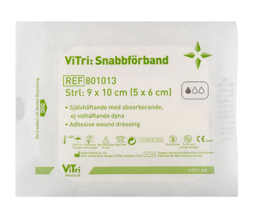 Självhäftande förband med kompress 9 x 10 cm 30-pack