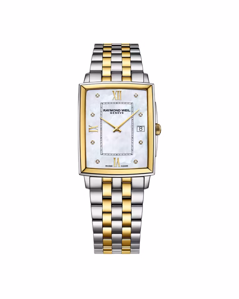 Raymond Weil Toccata Rectangular Diamond Two-tone / Perlemor