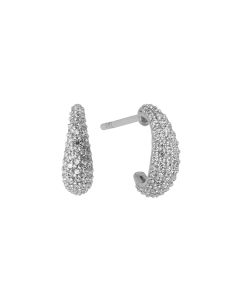 By Biehl Ocean Flow Hoops Sparkle Small Silver