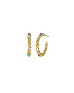 By Biehl Pebbles Hoops Colors / Gold Pebbles Hoops Colors / Gold