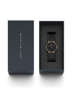 Daniel Wellington Petite Ashfield Rose Black 32mm