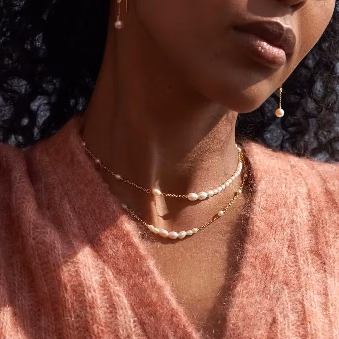 By Biehl Aura halskjede 14k gullforgylt