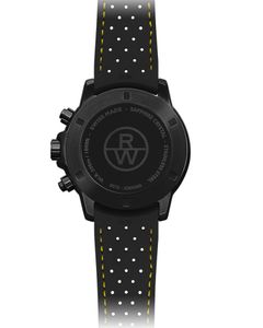 Raymond Weil Tango Mens Chrono Sort/gul gummi / Sort 43mm