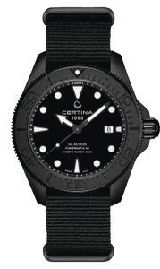 Certina DS Action Diver 43mm black/ nato