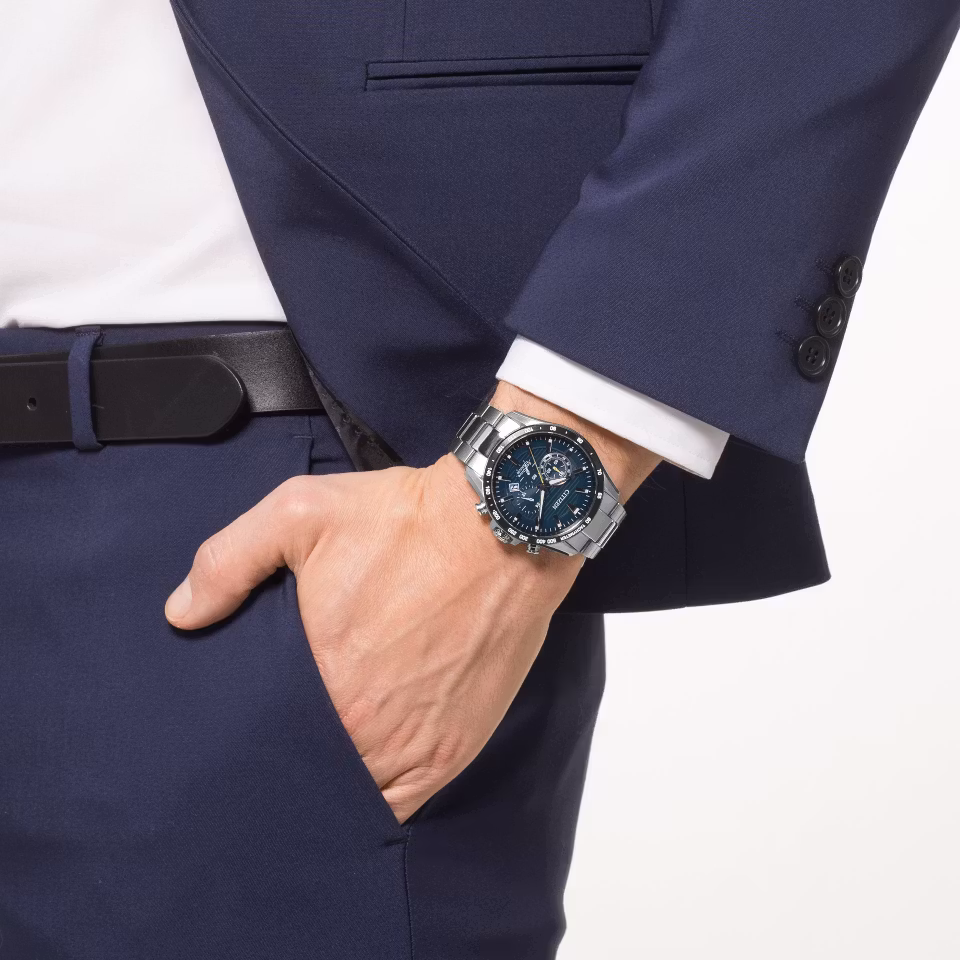 Citizen Eco-Drive Kronograf Titan / Blå 42mm