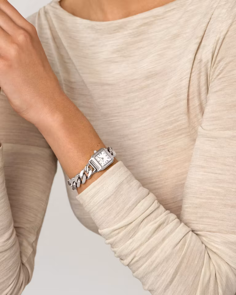 Mockberg Grace Stål / Hvit 18x19mm SKU   |   MO304