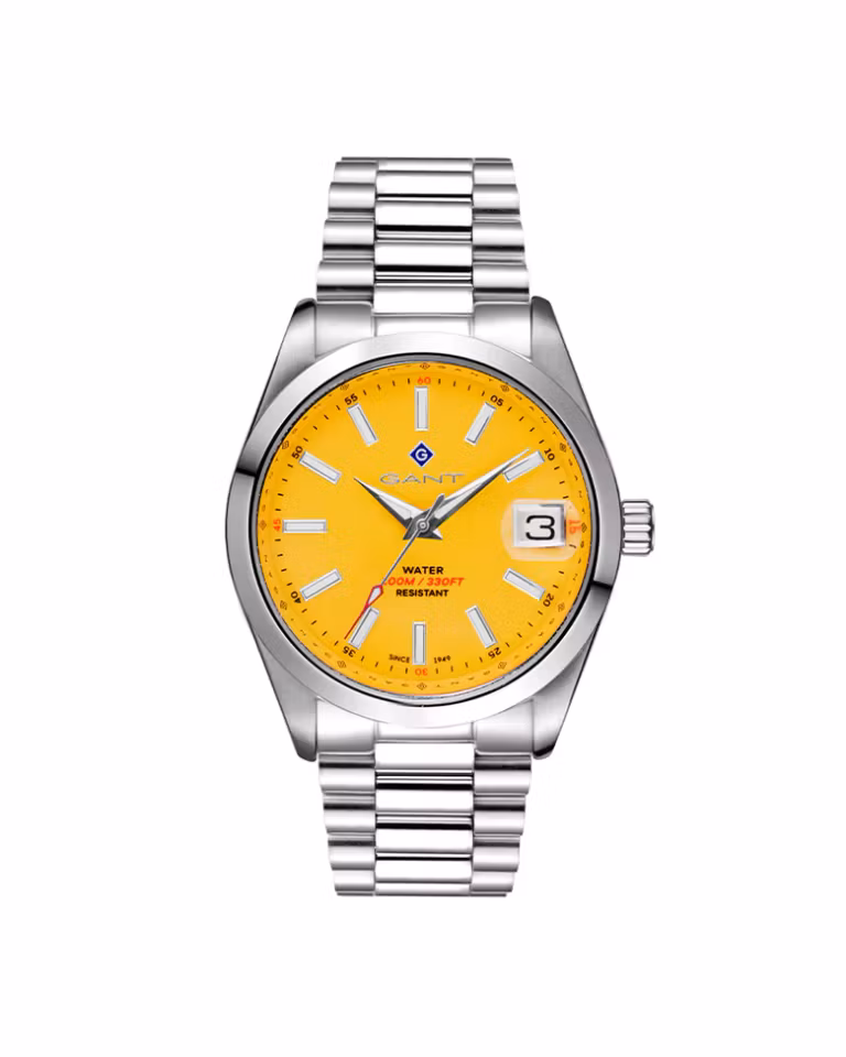 Gant Eastham Gent Stål / Gul 42mm G161017