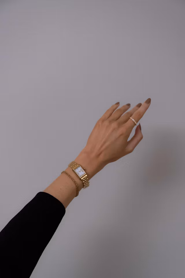 Mockberg Timeless Darling Combo Gold klokke og armbånd gavesett