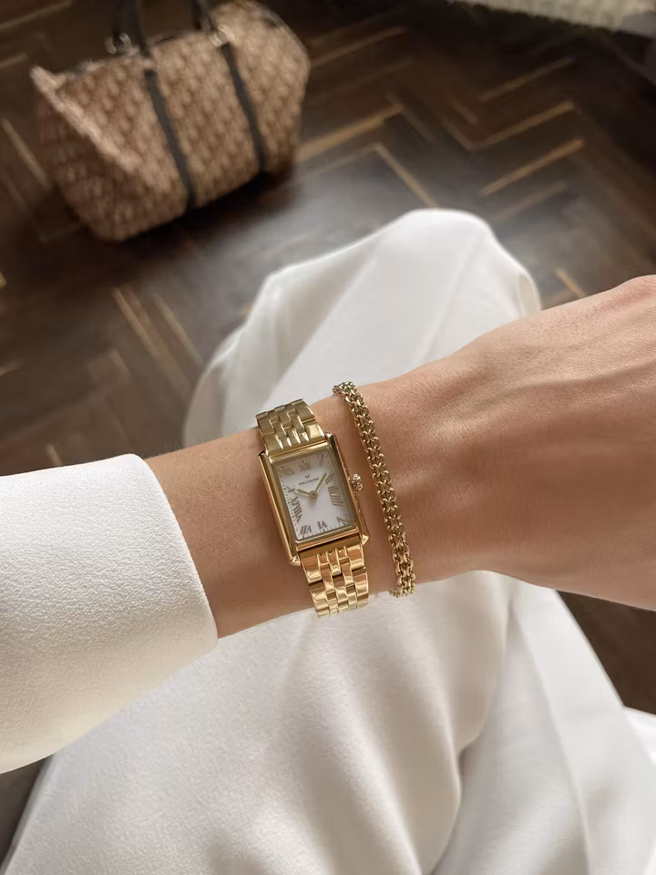 Mockberg Timeless Darling Combo Gold klokke og armbånd gavesett