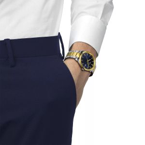 TISSOT PR 100 STÅL/ GULL BLÅ T150.410.22.041.00