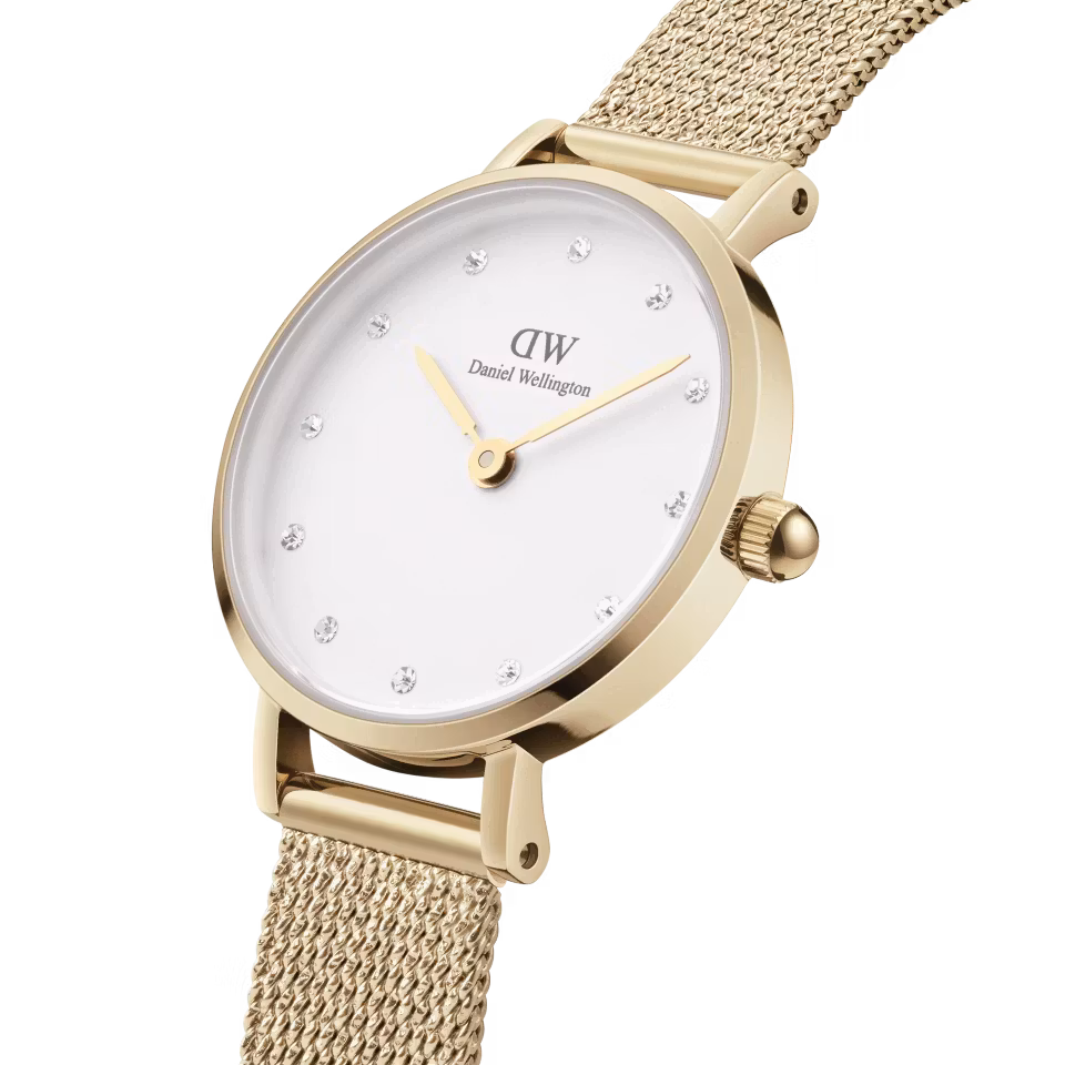 Daniel Wellington Petite Lumine Pressed Evergold 28mm White