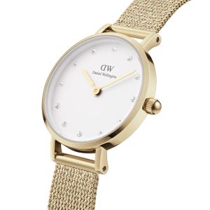 Daniel Wellington Petite Lumine Pressed Evergold 28mm White