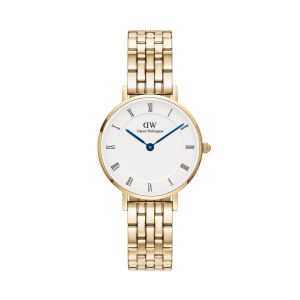 Daniel Wellington Petite Roman Numerals 5-Link Gullfarget 28 mm
