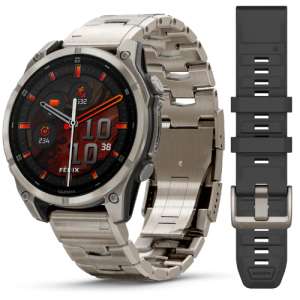Garmin fēnix 8 – 47 mm, AMOLED Sapphire, Titan med Ventilert titanarmbånd