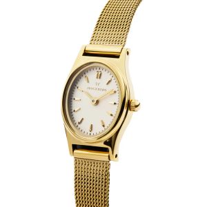 Mockberg Retro Mesh Gullfarget / Hvit 19 x 28,5mm